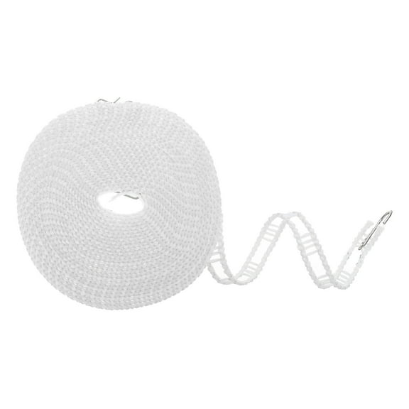 Windproof Clothesline, 10M 33ft Plastic Non-Slip Clothes Drying Rope Portable Travel Clothesline, White