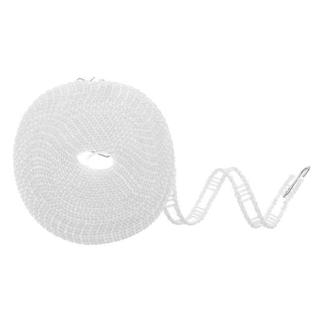 Cuerda de ropa a prueba de viento, 10M 33ft cuerda de secado de ropa de plástico antideslizante, cuerda de viaje portátil para colgar ropa, blanca