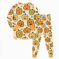 thumbnail image 6 of KPOPLK Halloween Toddler Girls Kids Pajamas Set Ghost Boo Print Pjs Long Sleeve Snug fit 2-8t 2pcs Soft Jammies Outfit Set Size 7-8 Years, 6 of 9
