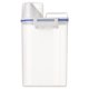thumbnail image 2 of Contenedor hermético de plástico para almacenar alimentos, ideal para granos, arroz y comida de mascotas, con diseño compacto y práctico, color blanco transparente, capacidad de 2L., 2 of 6