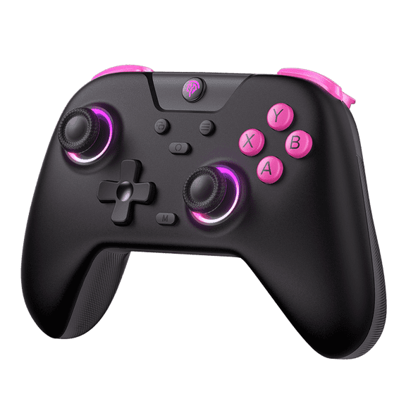 EasySMX X05 2.4g Wireless Gaming Controller for PC/Steam/iPhone/Android/Switch - BT Controller Gamepad with Hall Effect, RGB Lights and Turbo, Anti-Drift Controller