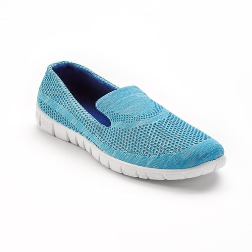Women's Slip-On Memory Foam Sneakers-Blue-10 - Walmart.com