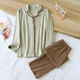 thumbnail image 2 of Enjoytime Womens Pajama Sets Stripe Turndown Collar Long Sleeve Tops with Pants 2 Piece Lounge Set Soft Comfy Sleepwear Pjs, 2 of 5