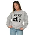 thumbnail image 3 of Take Naps and Pet Cats Funny Cute Women Crewneck Sweatshirt Brisco Brands M, 3 of 6