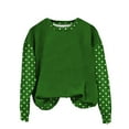 thumbnail image 4 of UTSJKR Polka Dot Sweater for Women 2026 Fashion Winter Spring Chunky Crewneck Lantern Sleeve Loose Knit Pullover Sweaters Top Green S, 4 of 4