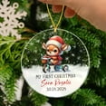 thumbnail image 5 of Personalized Birthday & Name Baby's First Christmas Ornaments, Baby Deer 1st Christmas Ornament 2025, Customized Baby First Xmas Ornament Gifts for Full Month Newborn, Baby Deer 1st Xmas Ornaments, 5 of 5