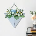 thumbnail image 5 of Wall Planters Indoor Plants, 12 Inch Self Watering Geometric Hanging Flower Vase with Metal Hanger, Modern Stylish Wall Mounted Pot for Vertical Garden, Durable Plastic Design, 5 of 7