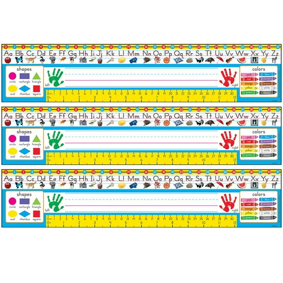 TREND Zaner-Bloser Desk Toppers Reference Name Plates, PreK-1, 36 Per Pack, 3 Packs