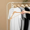 thumbnail image 5 of 6 Pcs Hangers Space Saving Heavy Duty Plastic Hangers Closet Space Savers Hanger Hook White 25.00X5.20X3.50CM, 5 of 6