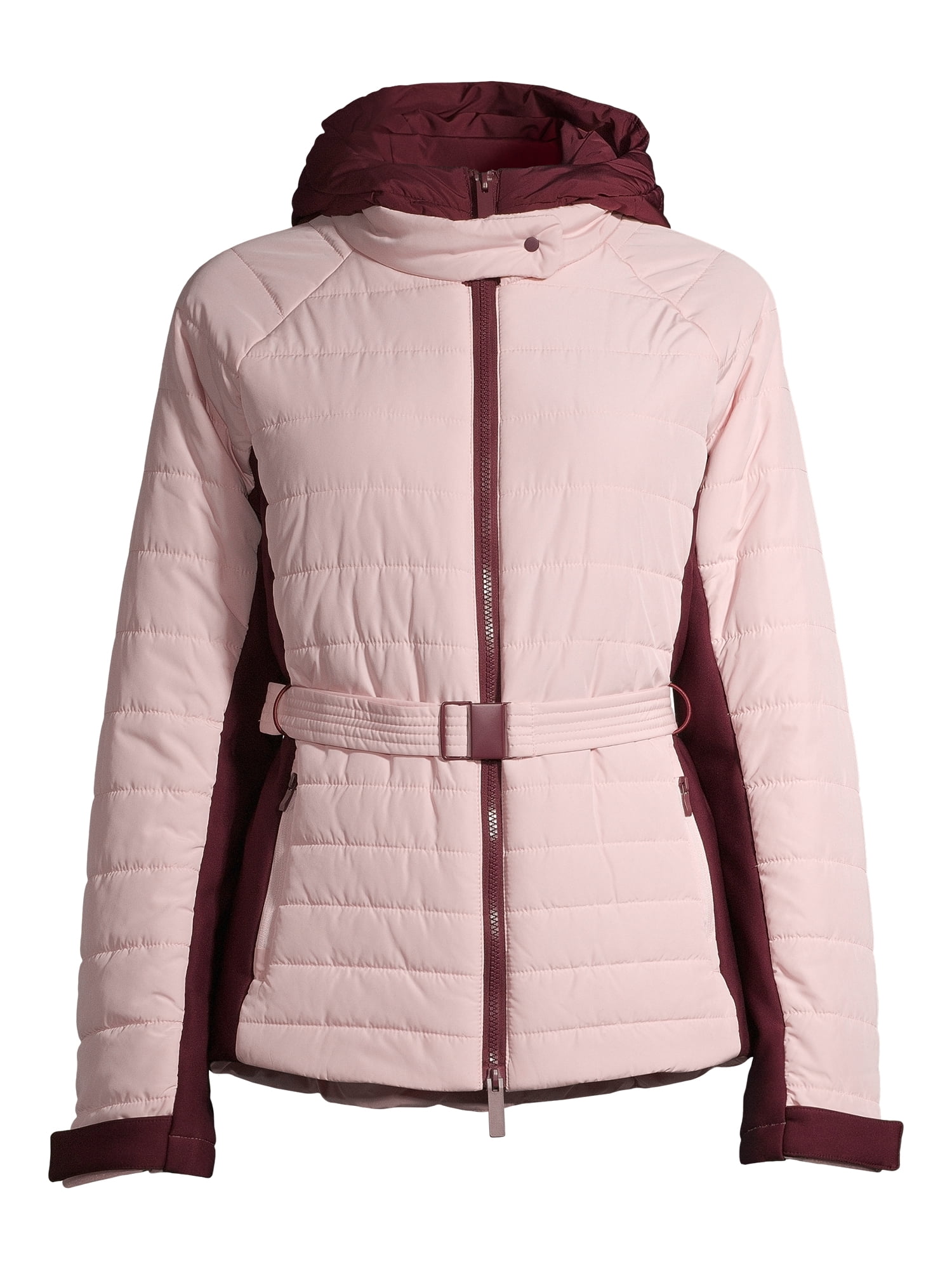 Swiss Tech Women's Belted Ski and Snowboard Jacket with Hood