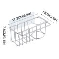 thumbnail image 2 of 3-In-1 Sponge Holder for Kitchen Sink 2 Type Suspension Options (Suction Cups & Adhesive Hook), Hanging Sink Caddy Organizer Rack - Sponge, Dish Cloth, Brush, Scrubber Soap Tray 304 Stainless Stee, 2 of 8