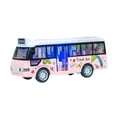 thumbnail image 3 of Autobús urbano de juguete para niños, vehículo de inercia, ligero, autobús turístico. rosa, 3 of 9