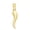 Yellow, variant on Golden Fire 14k Solid Gold Italian Horn Pendant - Good Luck Jewelry, Cornicello Gifts for Men and Women