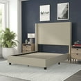 thumbnail image 3 of BizChair Quinn Stitched Upholstered Platform Bed, Beige, Full, 3 of 11