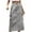 Gray, variant on Cargo Skirts for Women Casual Multi Pockets Button Midi Denim Skirt Elastic High Waist Jean Skirts