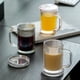 thumbnail image 5 of Taza de café Lysenn de cristal iridiscente clásico con rayas verticales, 5 of 7