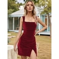 thumbnail image 6 of Gothic Dress Vintage Plus Size Goth Dresses for Women Romantic Casual Clothes Fashion Dress Wine Red L, 6 of 9