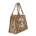 thumbnail image 4 of Time and Tru Women's Elevated Canvas Tote Bag Leopard Wild & Free, 4 of 4
