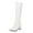 White, variant on Bmisegm Women's Autumn and Winter New Round Thick Heel Leather Side Zipper Middle Shoes Boots for Women White 8