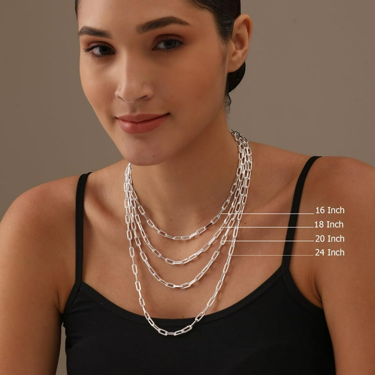 Commercio all'ingrosso 925 Sterling Silver 5 pz/lotto 18 ''45 cm Fine Catena O-Catena Collane Per Le Donne Gioelleria Raffinata E Alla Moda Collana In Argento  36