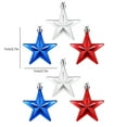 thumbnail image 3 of Decoraciones para el Día de los Caídos, decoraciones de estrellas de cinco puntas, 6 piezas, adornos del 4 de julio, decoraciones para árboles, decoración de plástico para el Día de la Independencia,, 3 of 6