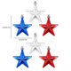 thumbnail image 3 of Adornos de estrella, adornos de lentejuelas brillantes con cuerda colgante, colgantes festivos, adornos, adornos, adornos, 7 cm, set de 6 para fiestas, Navidad, boda, decoración para fiestas, 3 of 6