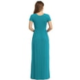thumbnail image 4 of Asklazy Women's Short Sleeve Loose Plain Maxi Dresses Casual Long Dresses with Pockets,S,Mother's Day, 4 of 12