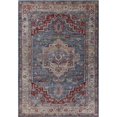 thumbnail image 1 of HomeRoots 352920 5 ft. 3 in. x 7 ft. 7 in. Polyester Blue & Grey Area Rug, 1 of 1