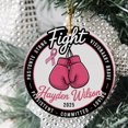 thumbnail image 2 of Cancer Fighters Christmas Ornament 2025, Fight Strong Visionary Braven Christmas Ornament Xmas, Custom Name Text Date & Cancer Fighter Awareness Christmas Ornaments Gifts, 2 of 5