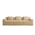 thumbnail image 6 of Newest Modular 3 Seat Boneless Sofa, Cloud Sectional Couch,Deep Seat, Modern Modular 3-Seat Sofa Couch,Throw Pillows Corduroy Fabric Camel, 6 of 11