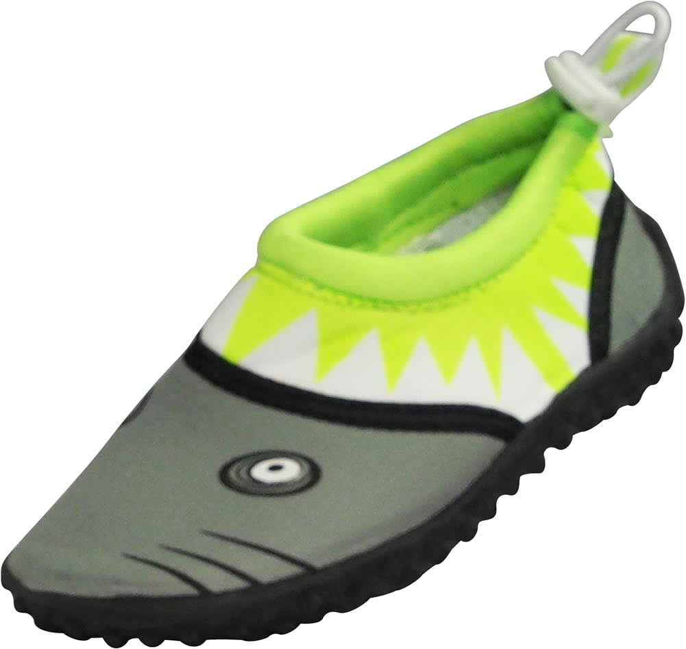 NORTY Toddler Boys Water Shoes Male Beach Pool Shoes Lime Shark 7