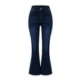 thumbnail image 5 of Women's Fashion Flare Casual Solid Color Jeans Denim Boyfriend Corduroy Pants Womens Clothes Classic plus Jean for Woman Womens on Pants Tall Mod Mom Tall Women on Pants Designer Wide Leg Pants for, 5 of 8