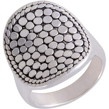Sterling Silver Oval Pebble Design Ring, Size 8 - Walmart.com