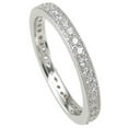 thumbnail image 2 of Antique Style Silver CZ Wedding Band Ring for Women Size 9, 2 of 4
