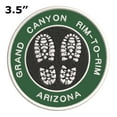 thumbnail image 2 of Go Trekking! At Grand Canyon Rim-To-Rim, Arizona 3.5 Inch Iron Or Sew On Embroidered Fabric Badge Patch Hiking Trails Iconic Series, 2 of 2