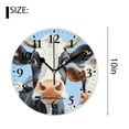 thumbnail image 2 of 10 Inch Wall Clock Battery Operated Silent Clock Decorative for Office, Kitchen, Outdoor, Living RoomPainted Cow Creative, 2 of 4