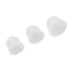 thumbnail image 3 of 15 tapones para los oídos de silicona desmontables de 2 capas para amplificadores auditivos, tamaño pequeño, blanco y transparente., 3 of 14