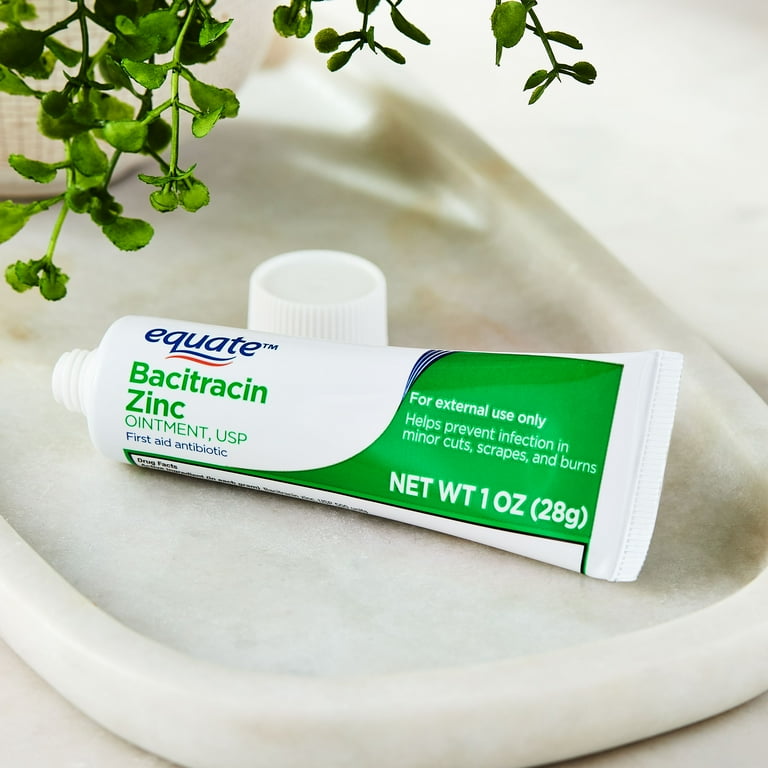 Equate Bacitracin Zinc USP Ointment, First Aid Antibiotic, 1 oz