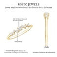 thumbnail image 6 of Rosec Jewels Minimal Diamond Half Eternity Ring for Women (HI-SI Quality), 18K Yellow Gold, US 5.00, 6 of 7