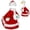 Red, variant on 17 Inch Christmas Porch Goose Costume, Fuzzy Goose Outfit with Shawl & Bow Headband, Holiday Clothes for Lawn Goose Statue, Front Porch, Yard & Patio Decor