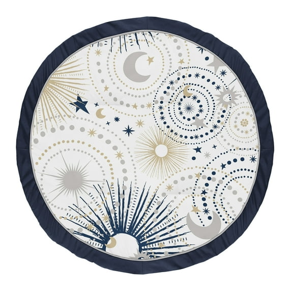 Sweet Jojo Designs Celestial Blue Gold and Grey Baby Play Mat