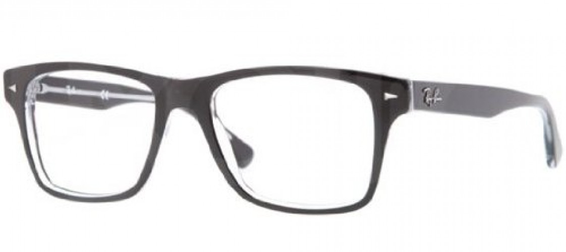 Ray-Ban Men's RX5308 Eyeglasses Top Black On Transparent 53mm 