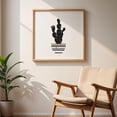 thumbnail image 6 of Cactus in Black - Illustration Cactus Botanical Black and White Minimalist Modern Art Pattern Geometric Unframed Wall Art Print 10 x 10 inches, 6 of 9