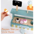 thumbnail image 4 of Juego de juguetes de helado de madera, puesto de tienda de camiones de helados, juguetes para niños pequeños, accesorios de cocina de juego Montessori, juego de alimentos de madera, 4 of 5