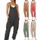 thumbnail image 3 of Summer Casual Jumpsuit Sleeveless Wide Leg Jumpsuit With Large Pockets Loungewear One Piece Clothes, 3 of 3