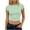 Green, variant on Women's Crop Tops Polka Dot Casual Trendy Summer Short Sleeve Round Neck Slim Lightweight Soft Tops, Red M