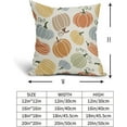 thumbnail image 3 of Fall Pillow Covers 18x18 Set of 2 Thanksgiving Themed Blue Yellow Orange Pumpkin Print Decorative Throw Pillows Outdoor Autumn Harvest PillowCase Farmhouse Linen Cushion Case Decor for Sofa Couch Bed, 3 of 6