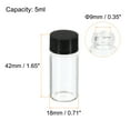 thumbnail image 3 of Uxcell 5mL Reagent Glass Storage Bottle Round Plastic Screw Cap Lab Home Clear 10 Pack, 3 of 5