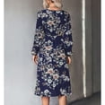 thumbnail image 1 of Vestido Floral De Manga Larga, Vestido Floral Suave Para Mujer Para Ir De Compras, 1 of 7