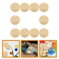thumbnail image 3 of 10 piezas de círculos de bambú sin terminar en blanco, recortes redondos de bambú para manualidades de bricolaje, 3 of 8